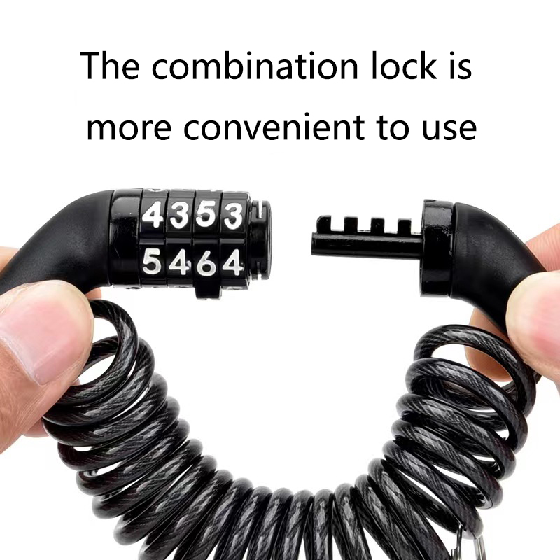Cable Lock Combination - قفل أمان محمول مضاد للسرقة بكلمة