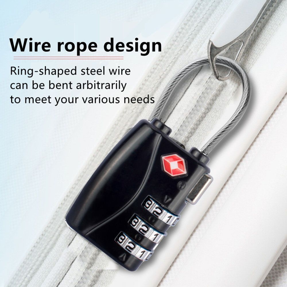 Cable Lock Combination - قفل أمتعة مقاوم للماء مع كابل