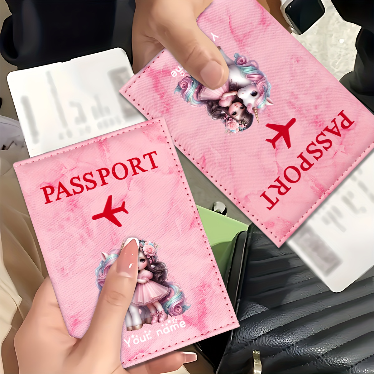 Travel Accessories Plane - حافظة جواز سفر من البولي يوريثان