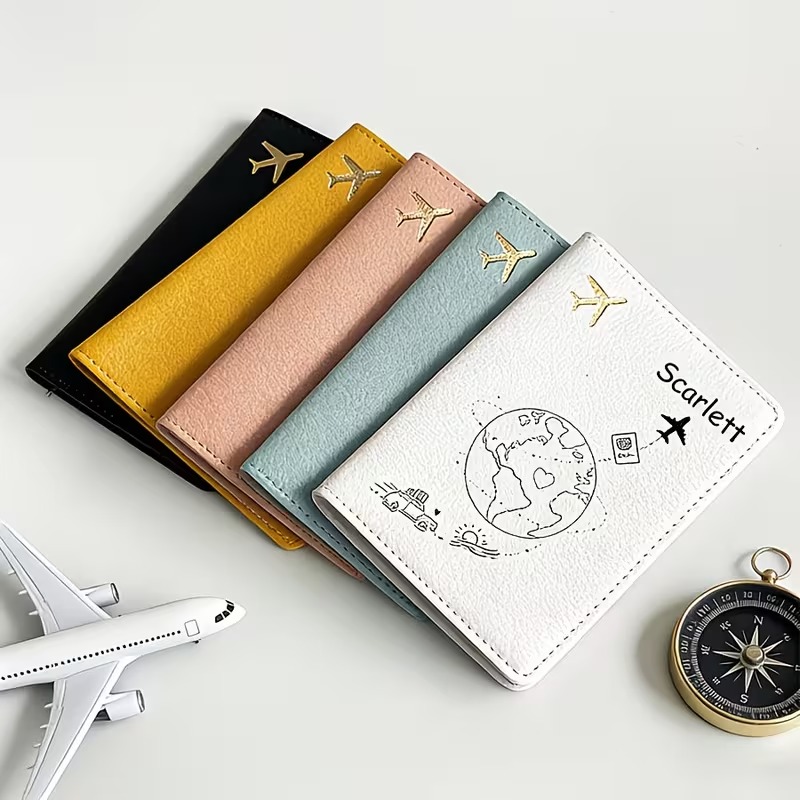 Travel Accessories Plane - غطاء جواز سفر مخصص بتصميم طائرة