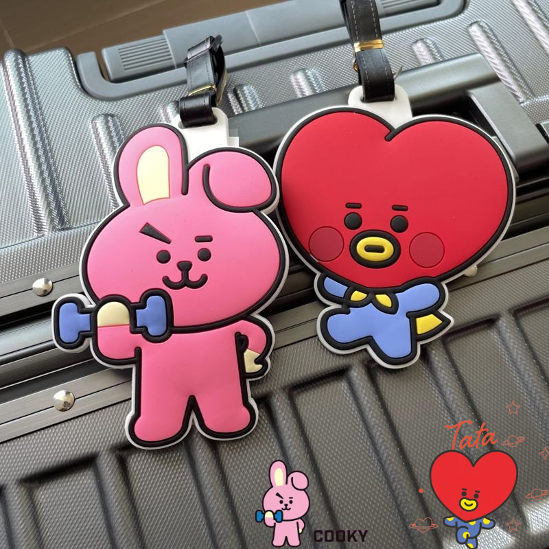 Travel Accessories Unisex - سلسلة مفاتيح كرتونية لطيفة من BT21،