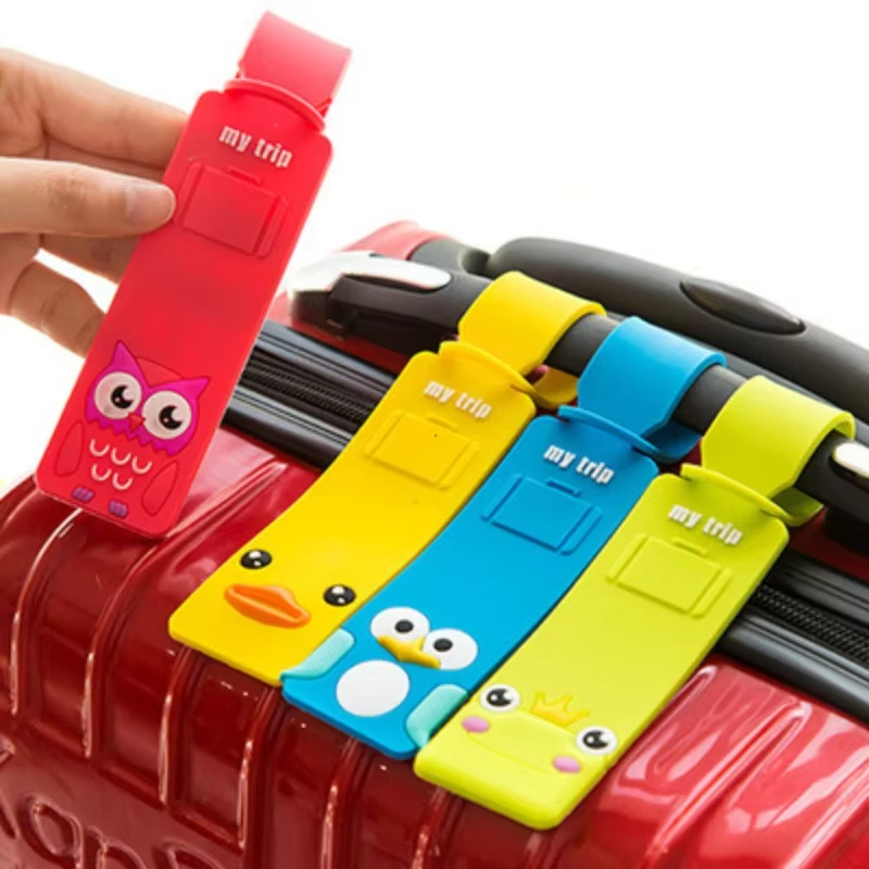Travel Accessories International - 5 قطع من بطاقات الأمتعة السيليكونية