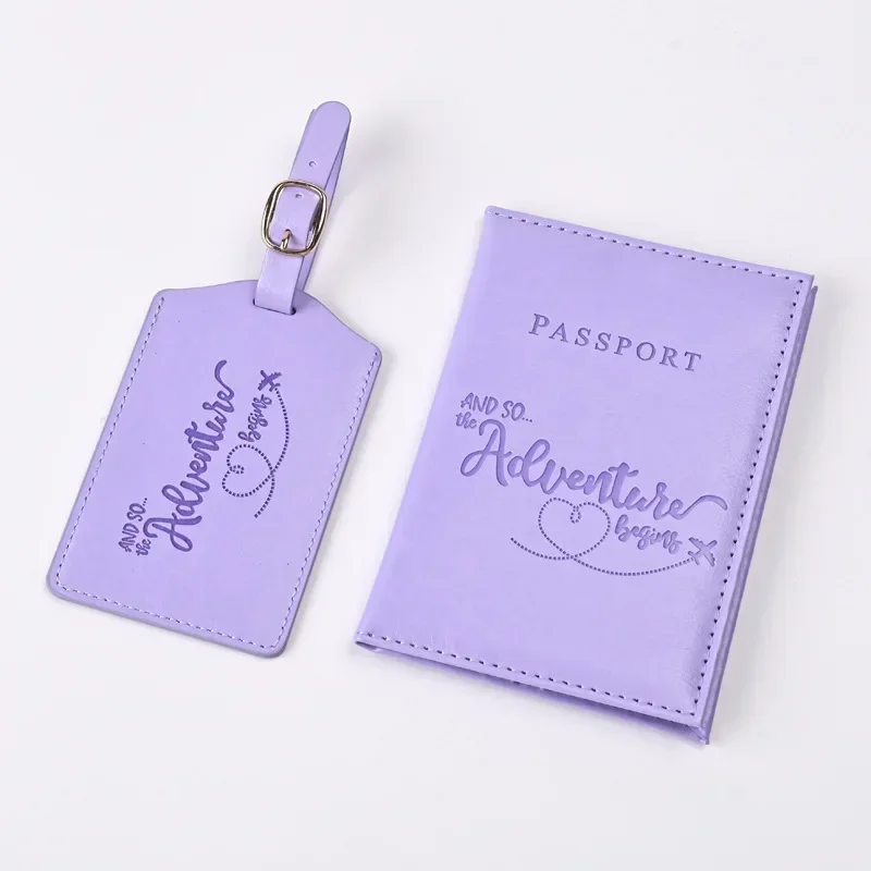 Travel Accessories Gear - جديد الأرجواني بو الجلود حامل جواز