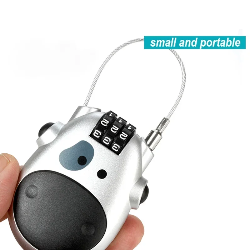 Cable Lock Combination - خوذة مشفرة قفل تلسكوبي الصلب كابل