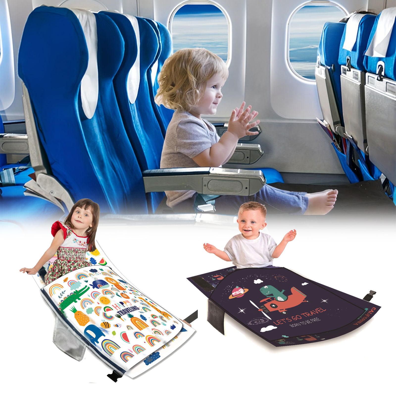 Travel Accessories Plane - موسع مقعد الطائرة جيد التهوية للأطفال