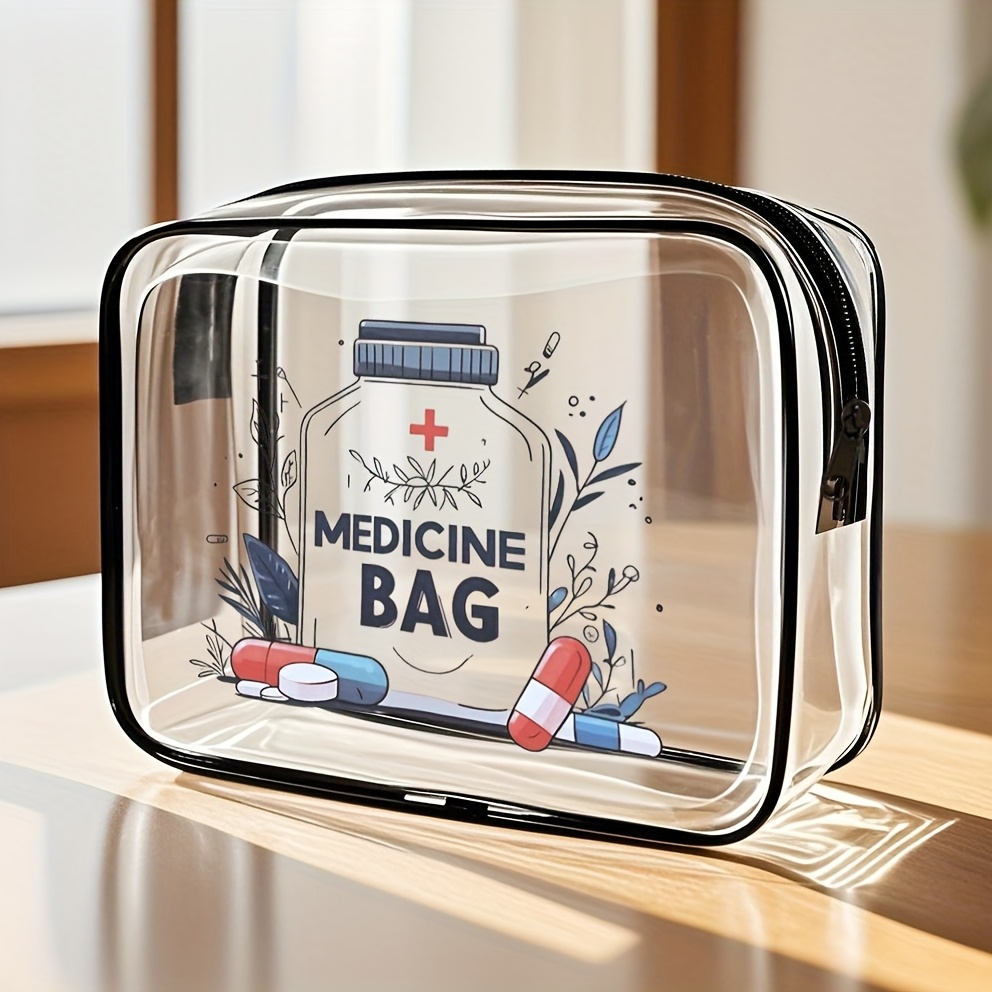 Toiletry Bag Tsa - حقيبة مكياج شفافة قطعة واحدة، حقيبة