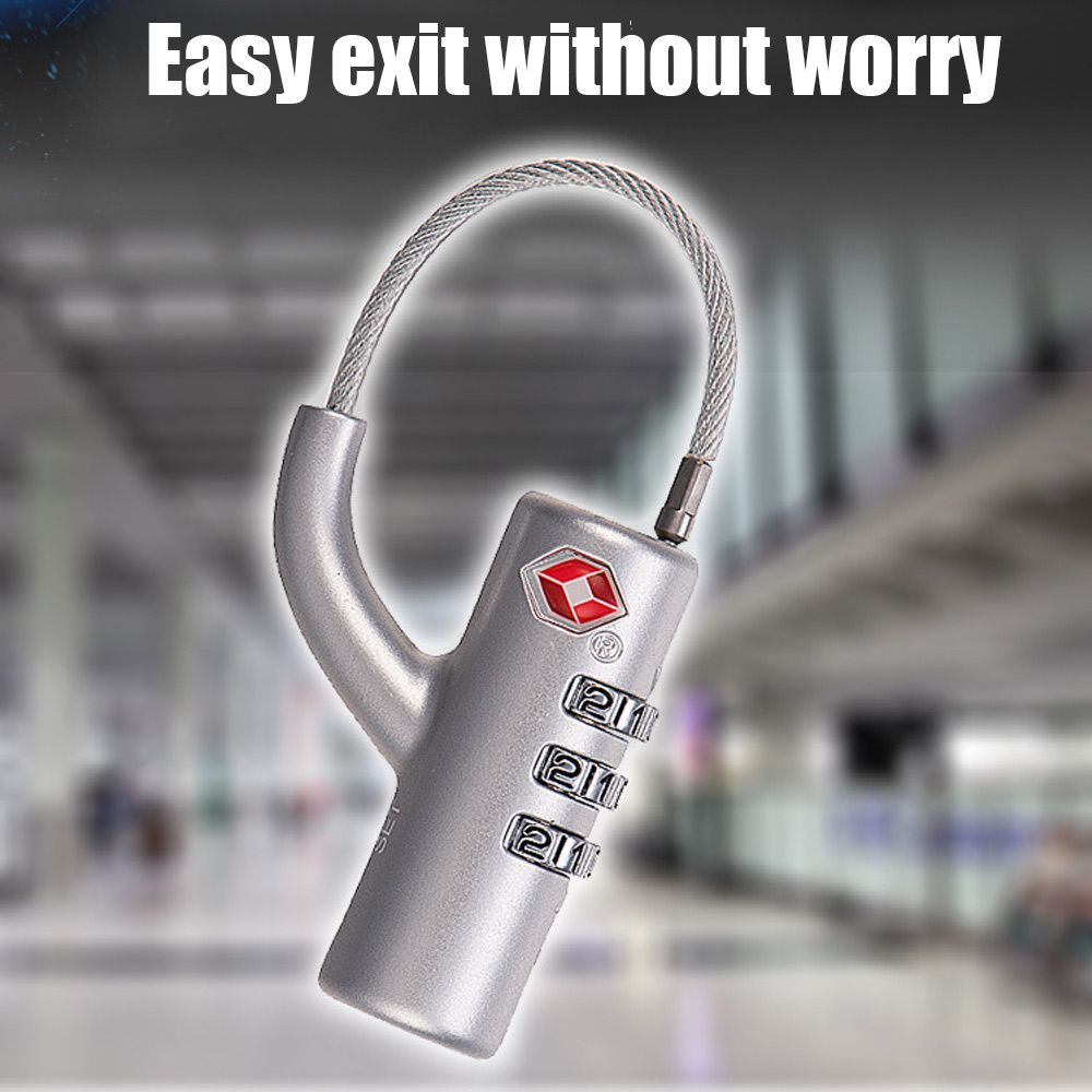 Cable Lock Combination - قفل أمتعة عالي الأمان بكابل فولاذي،