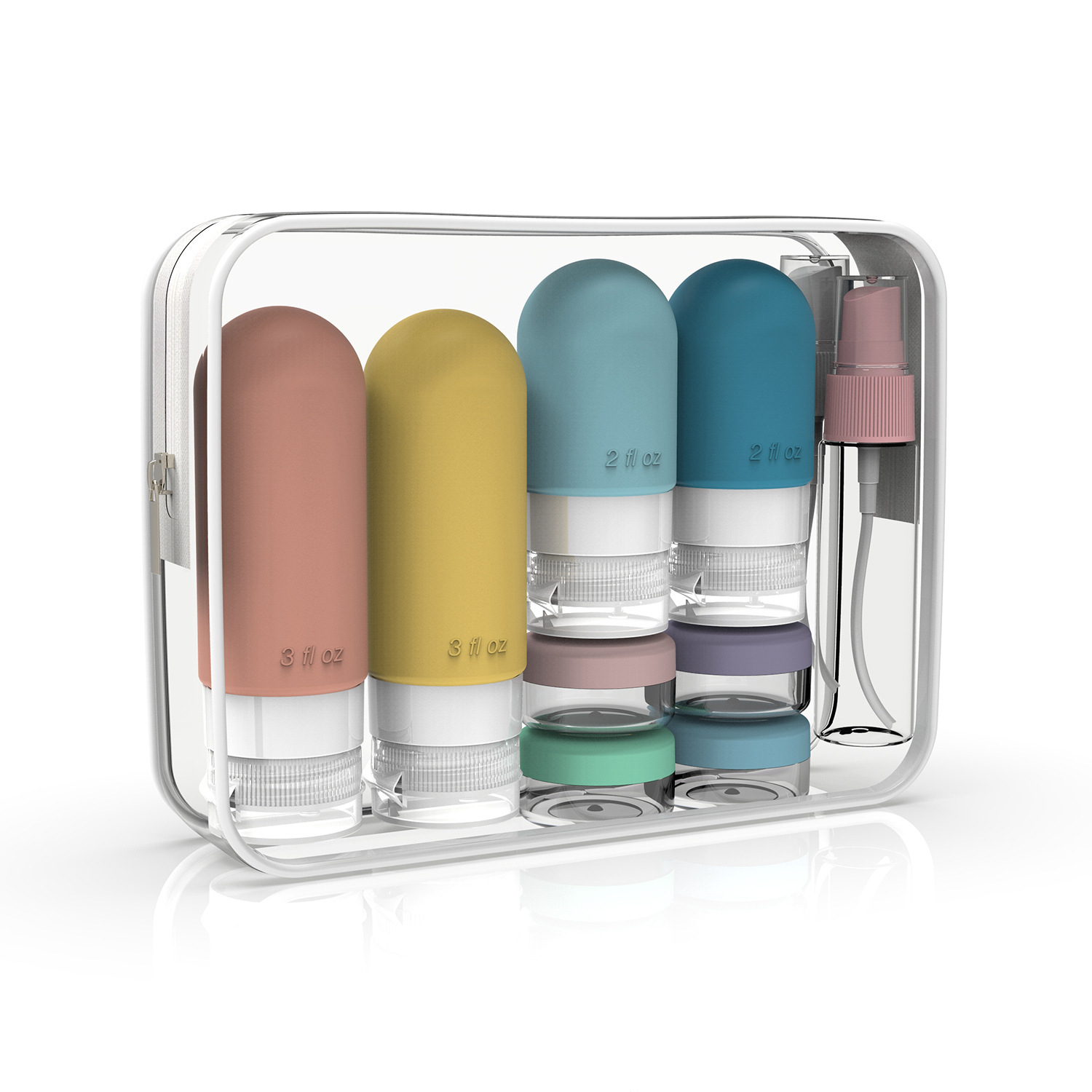 Toiletry Bag Tsa - مجموعة مكونة من 16 عبوة من