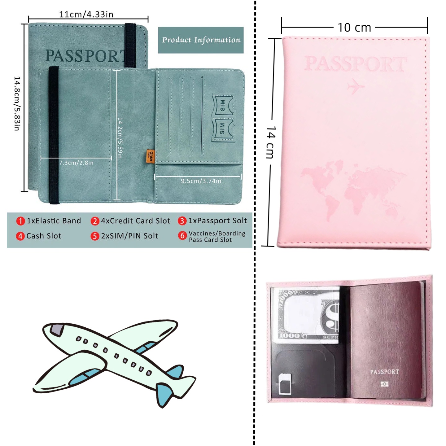 Travel Accessories Rfid - غطاء جواز سفر بتقنية RFID بتصميم