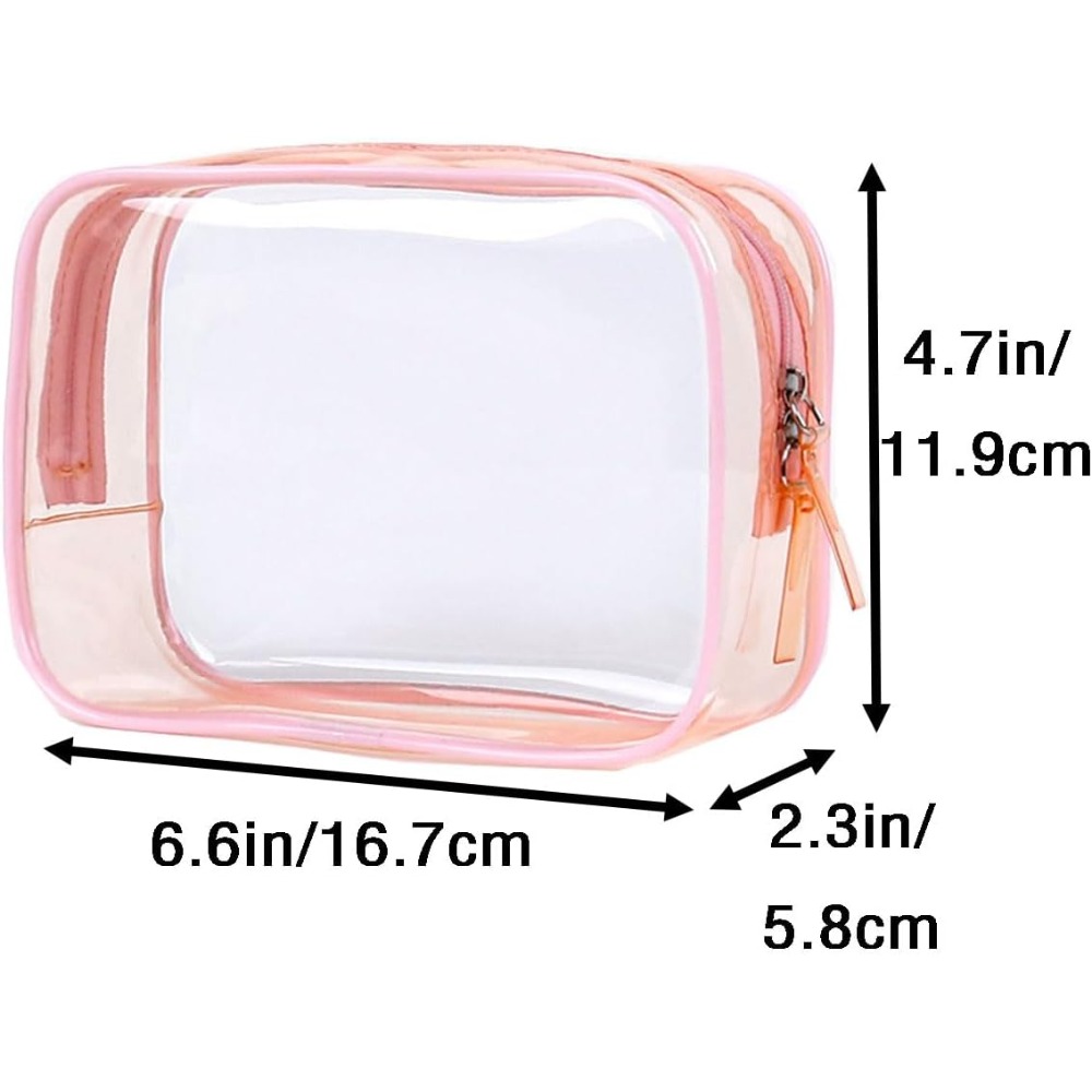 Toiletry Bag Tsa - حقيبة شفافة صغيرة، مقاس 6.6×2.3×4.7، معتمدة