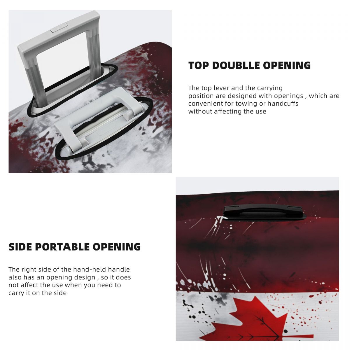 غطاء حقيبة سفر بتصميم علم كندا - مراجعة Travel Accessories Canada وسعره