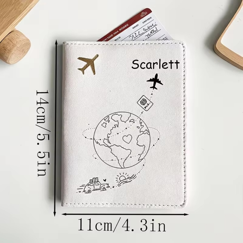 غطاء جواز سفر مخصص بالاسم والن - مراجعة Travel Accessories Plane وسعره
