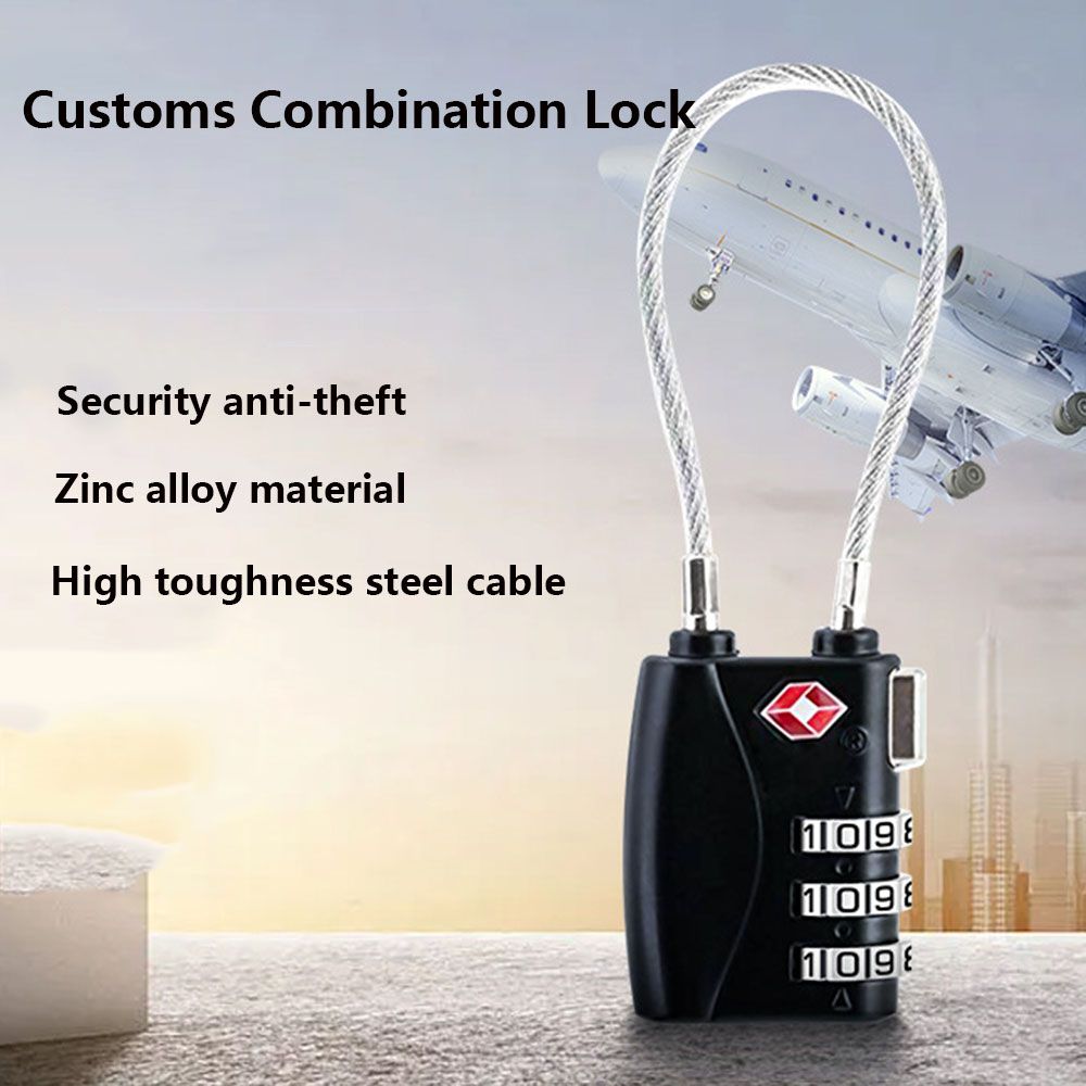قفل أمتعة مقاوم للماء مع كابل  - مراجعة Cable Lock Combination وسعره