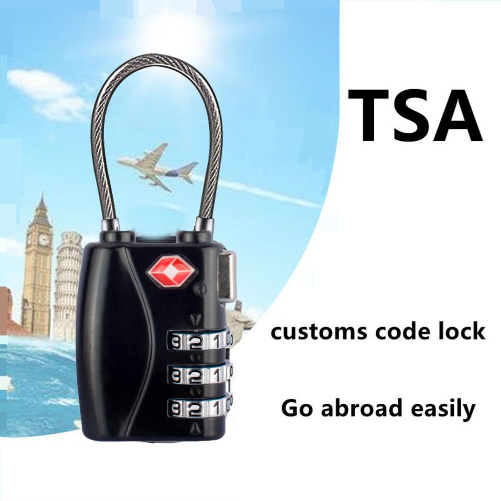 قفل أمتعة مقاوم للماء مع كابل  - مراجعة Cable Lock Combination وسعره