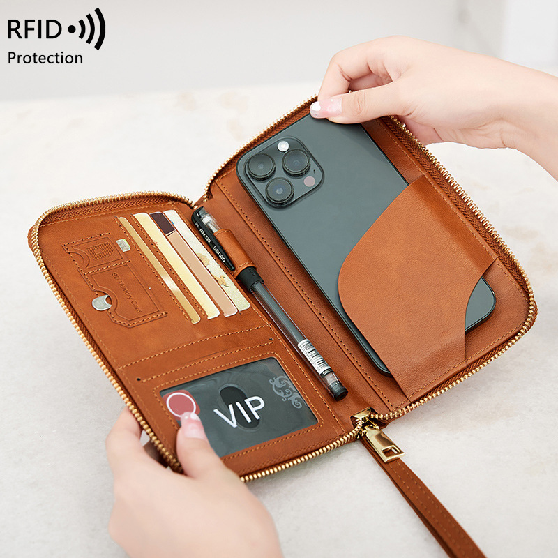 غطاء جواز سفر من الجلد مع حجب  - مراجعة Travel Accessories Rfid وسعره