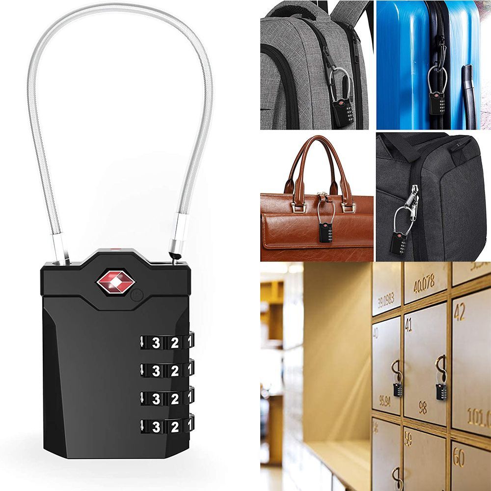 قفل أمتعة بكابل عالي الأمان، ق - مراجعة Cable Lock Combination وسعره