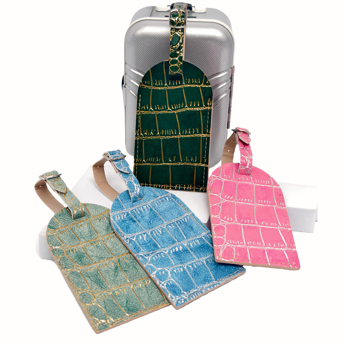 التمساح تنقش الذهب/الفضة اللون - مراجعة Travel Accessories Name وسعره