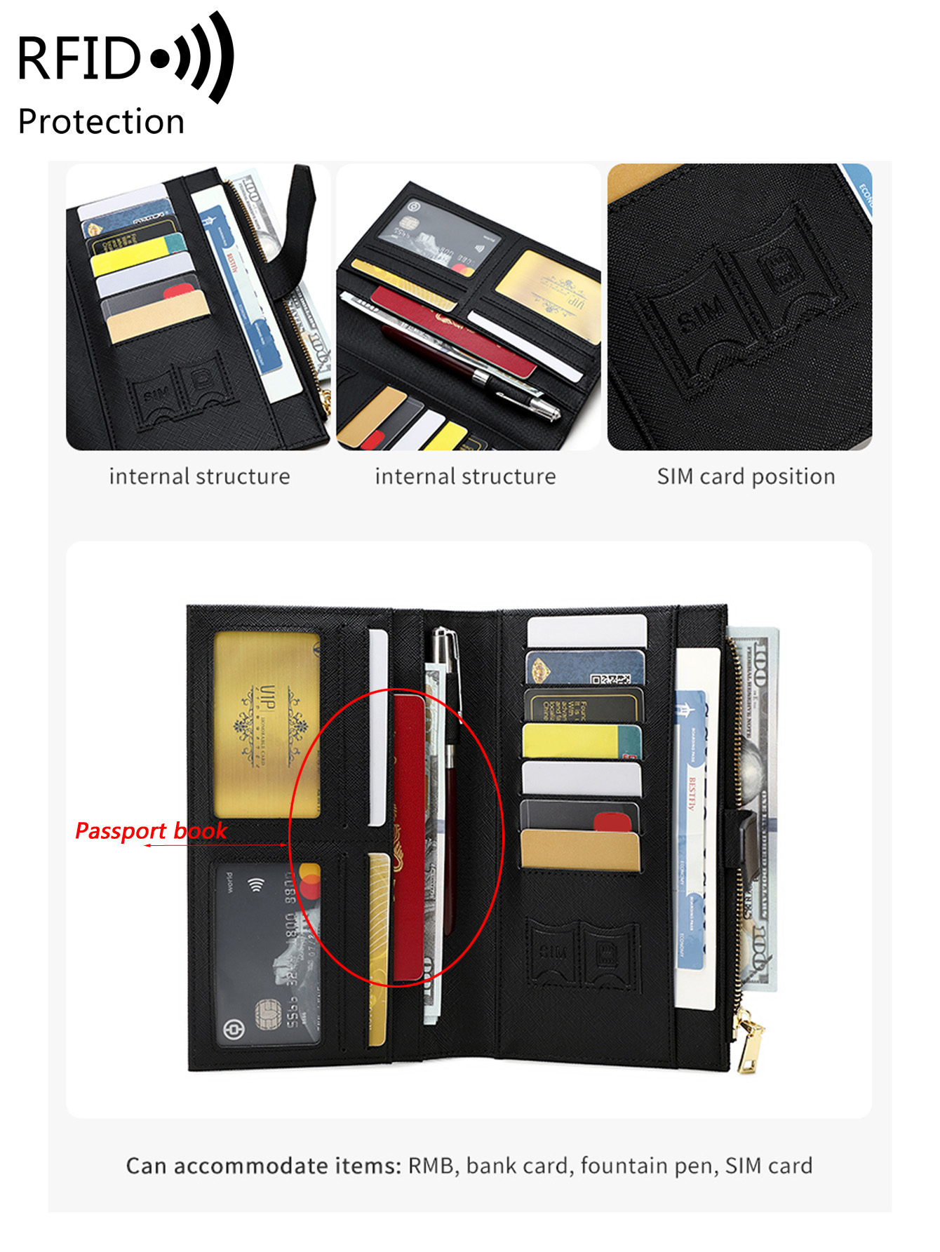 غطاء جواز سفر أنيق من الجلد ال - مراجعة Travel Accessories Rfid وسعره