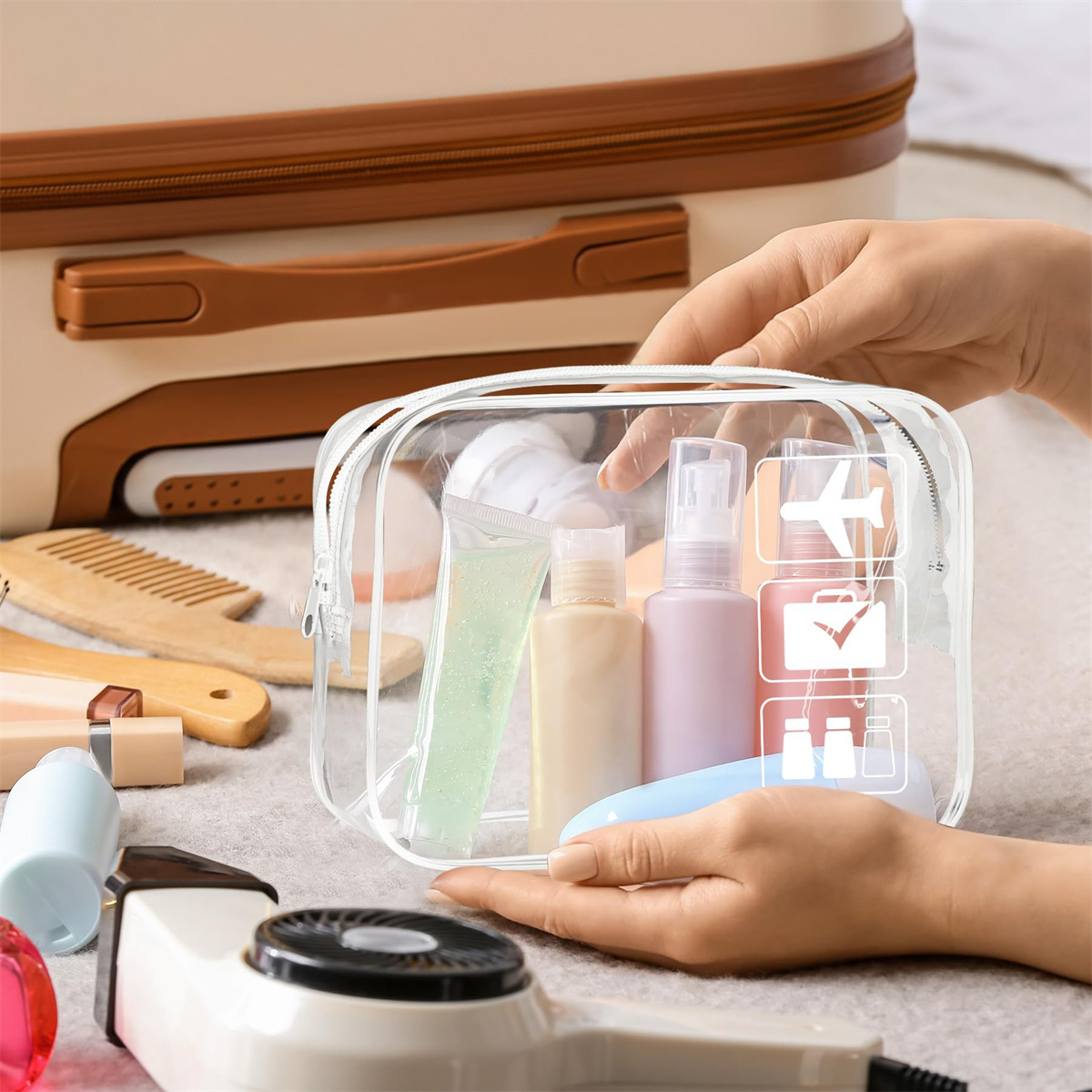 حقيبة سفر شفافة معتمدة من TSA، - مراجعة Toiletry Bag Tsa وسعره