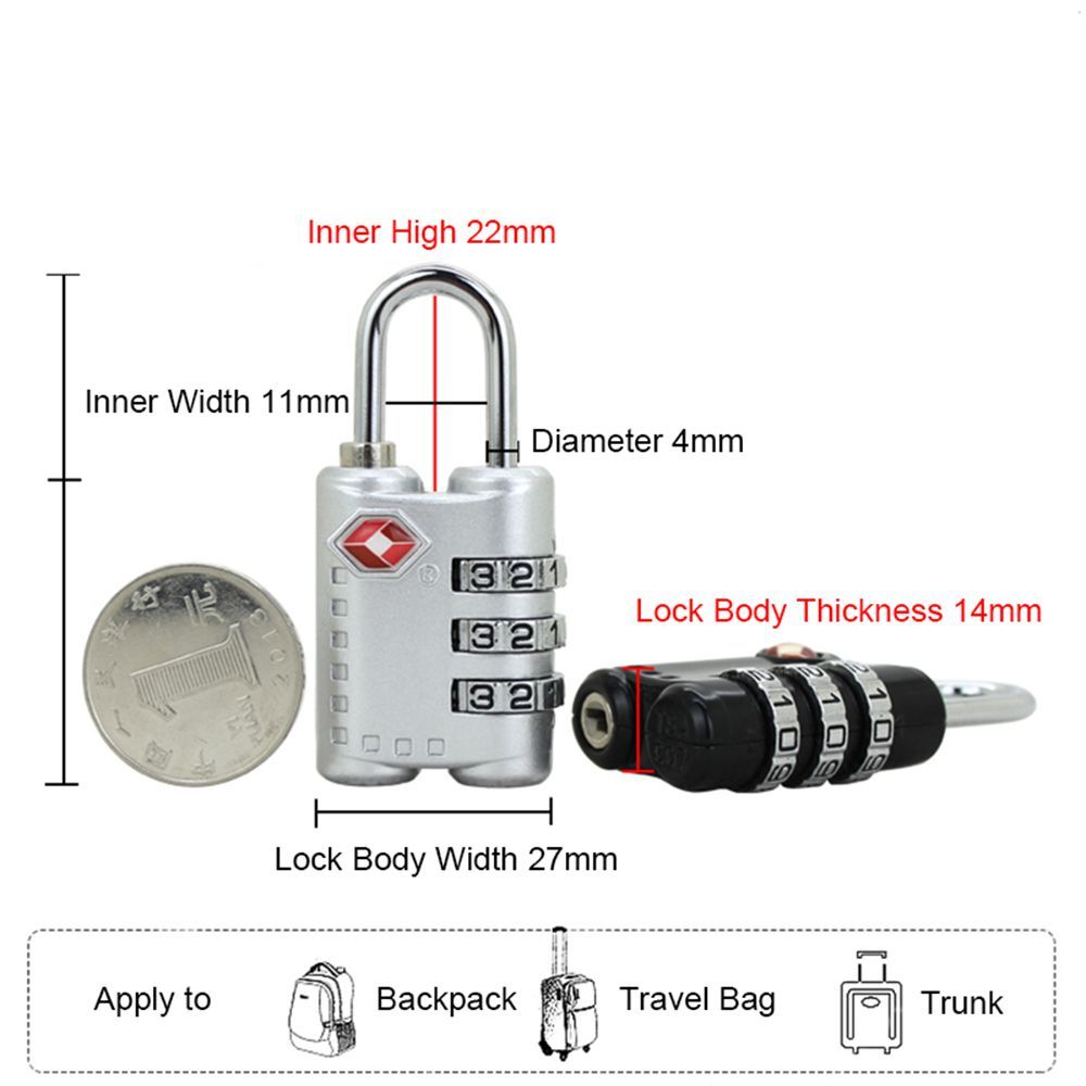 قفل صغير مقاوم للماء، قفل محمو - مراجعة Cable Lock Combination وسعره
