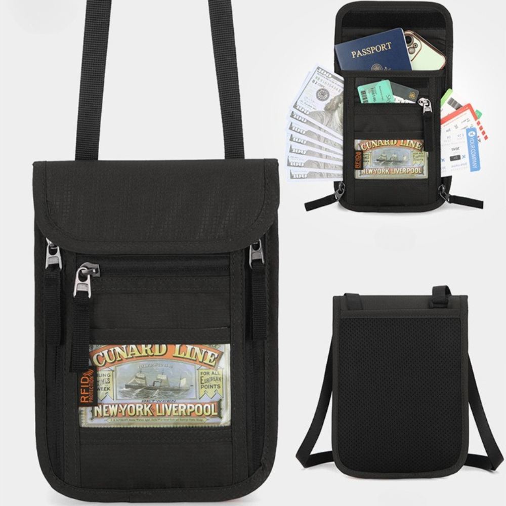 حافظة جواز سفر للسفر مع حزام ل - مراجعة Travel Accessories Rfid وسعره