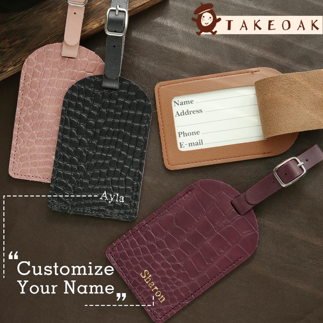 بطاقة أمتعة جلدية مخصصة باسمك  - مراجعة Travel Accessories Name وسعره
