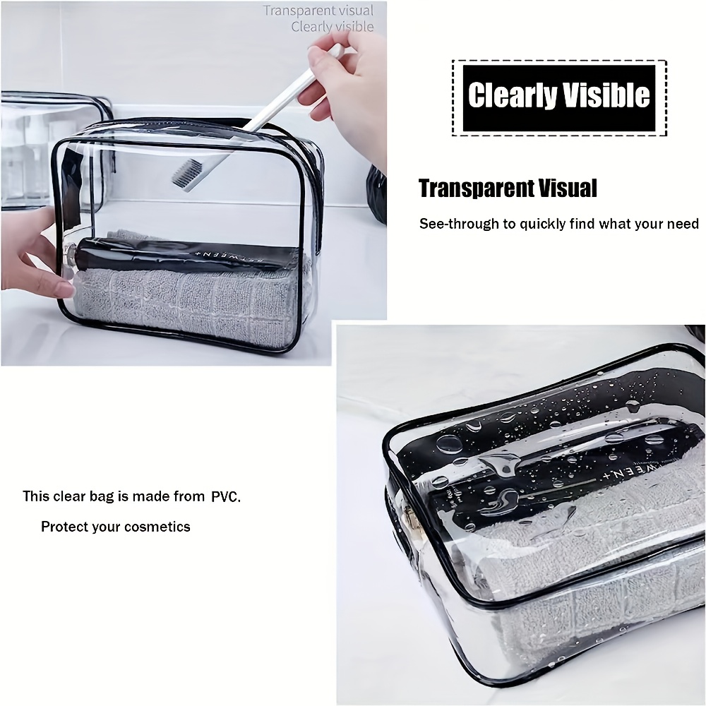 حقيبة مكياج شفافة قطعة واحدة،  - مراجعة Toiletry Bag Tsa وسعره