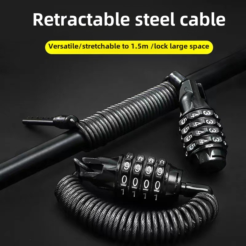 للدراجات النارية دراجة مكافحة  - مراجعة Cable Lock Combination وسعره