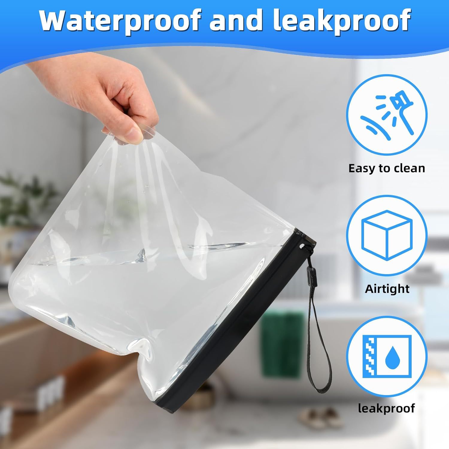2 قطعة إيفا شفافة حقيبة أدوات  - مراجعة Toiletry Bag Tsa وسعره