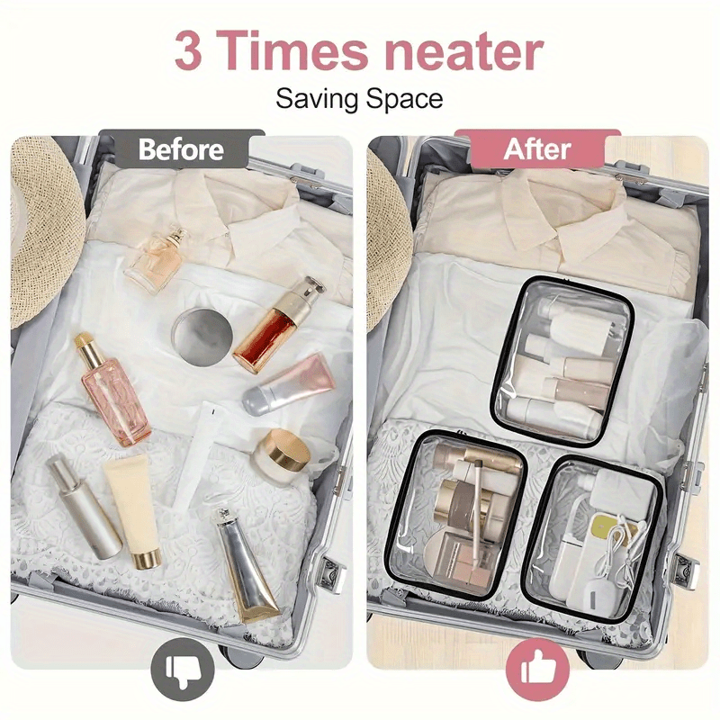 حقيبة مكياج شفافة للسفر، حقيبة - مراجعة Toiletry Bag Tsa وسعره