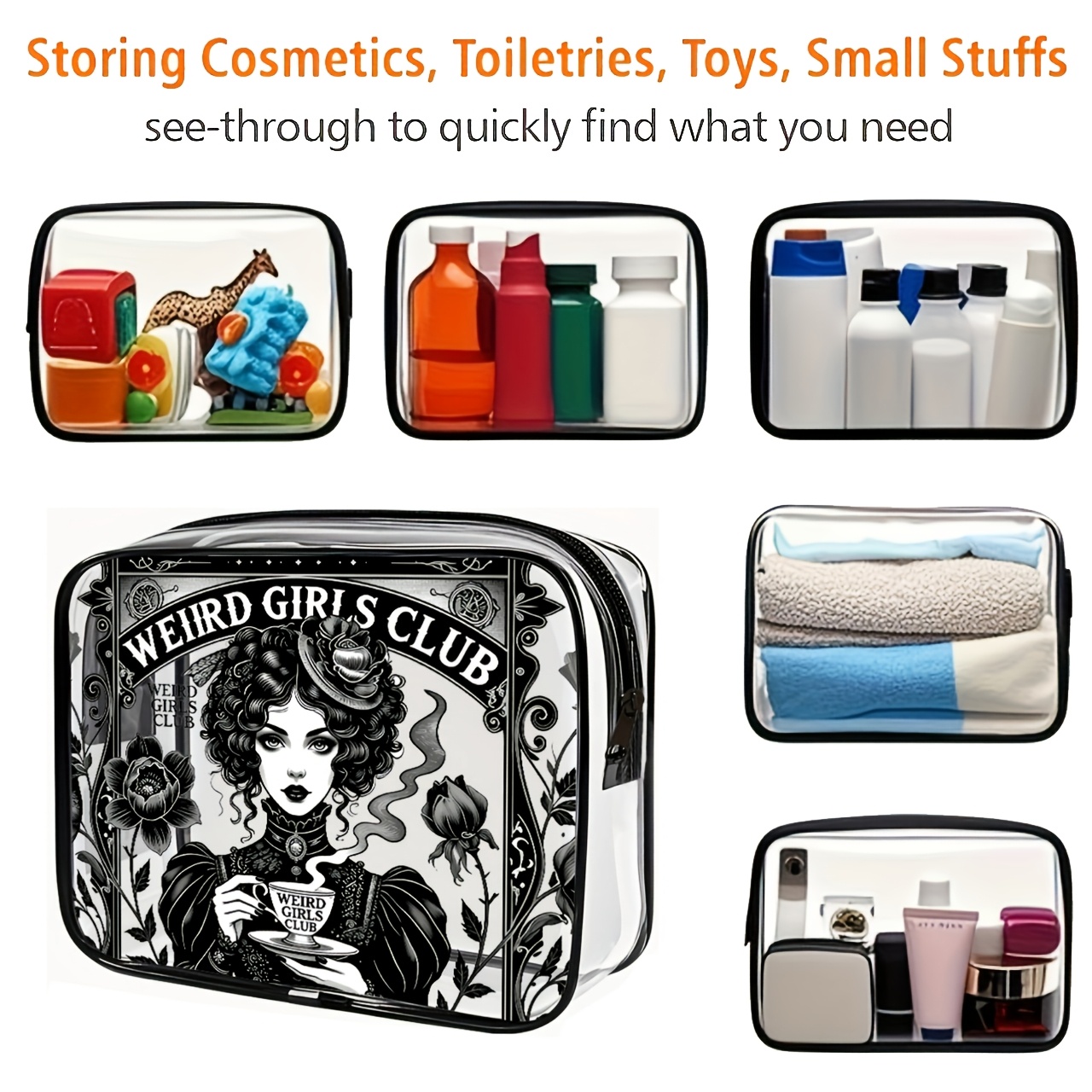 حقيبة مكياج شفافة للسفر، حقيبة - مراجعة Toiletry Bag Tsa وسعره