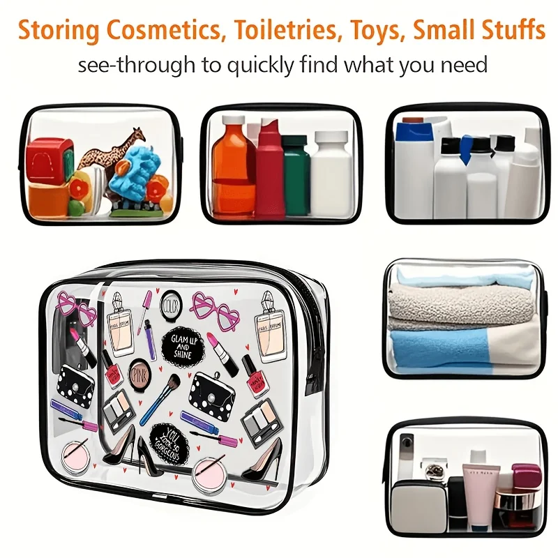 حقيبة مكياج شفافة قطعة واحدة،  - مراجعة Toiletry Bag Tsa وسعره