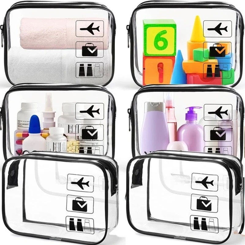 حقيبة مكياج شفافة بسحاب، منظم  - مراجعة Toiletry Bag Tsa وسعره