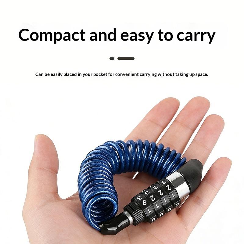 قفل خوذة الدراجة النارية بكابل - مراجعة Cable Lock Combination وسعره