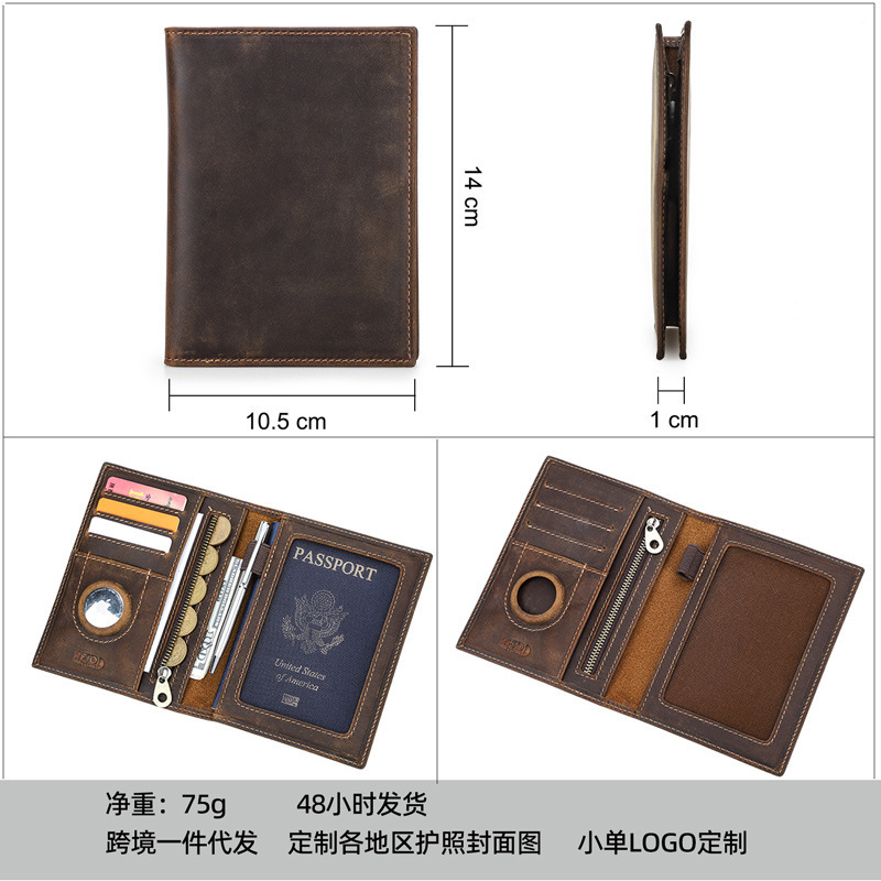 شعار مخصص جلد طبيعي سليم محفظة - مراجعة Travel Accessories Rfid وسعره