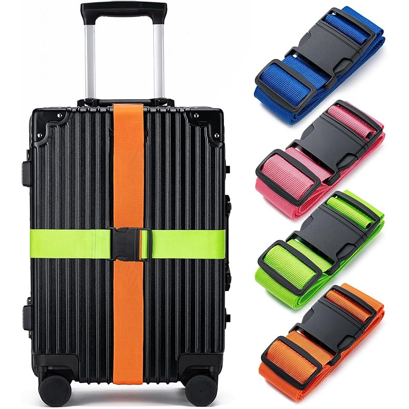 مجموعة من 4 أحزمة أمتعة، حزام  - مراجعة Travel Accessories Gear وسعره